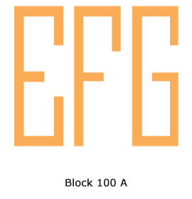 Chain Stitch Monogram Block 100 A