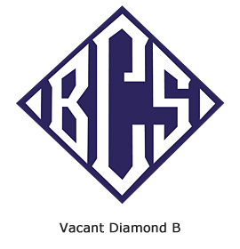 Chain Stitch Monograms Vacant Diamond B