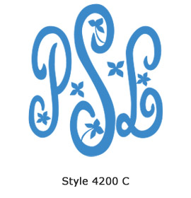 Chain Stitch Monogram Style 4200 C