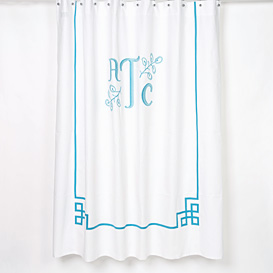 Custom bath linens, towels and shower curtains.
