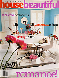 Jane Wilner custom linen feature in House Beautiful