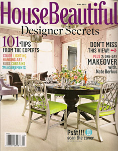 Jane Wilner custom linen feature in House Beautiful