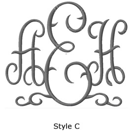 Transitional Monogram Style C